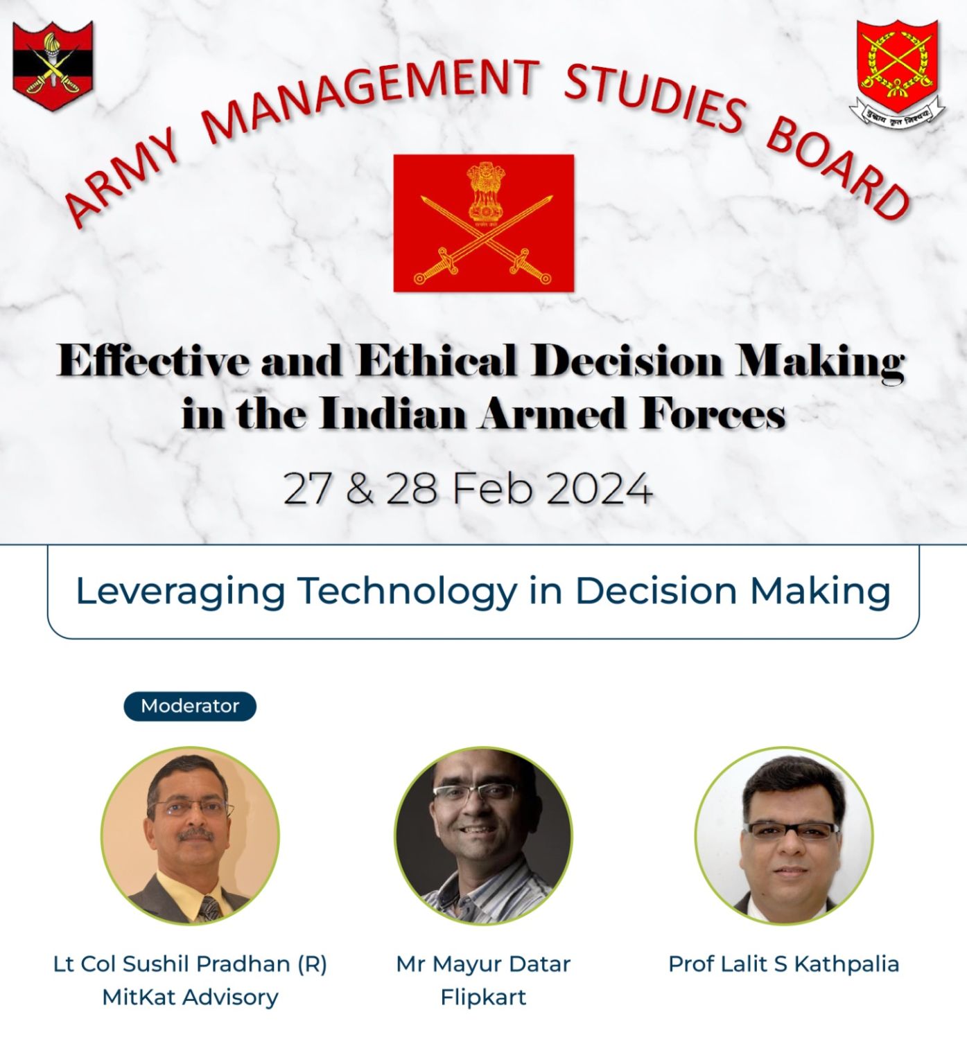 MitKat’s ED & COO, Sushil Pradhan, was invited to the Army War College of the Indian Army to join the Strategic Leadership Seminar 2024 on 27th Feb