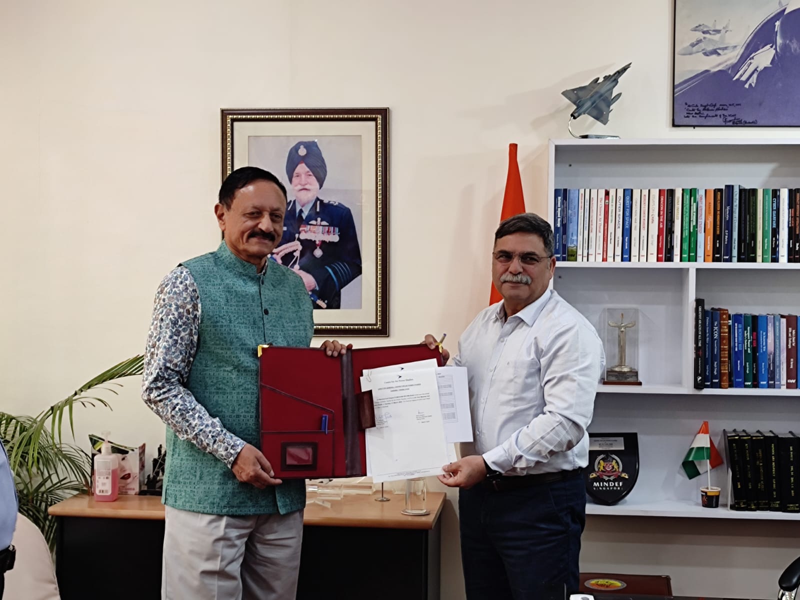 The change of Guard from Air Marshal Anil Chopra to AVM Anil Golani as he takes over as the Director General of CAPS….