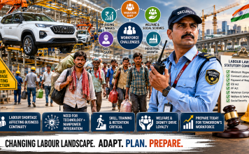 LabourMarket #IndiaGrowthStory #ManufacturingIndia #ViksitBharat2047 #WorkforceTransformation #HumanCapital #IndustrialDevelopment #SkillIndia #SecurityIndustry #SecurityManagement #GuardingServices #TechEnabledSecurity #SurakshitBharatAbhiyan #FutureOfWork #InfrastructureGrowth #BusinessStrategy #Leadership #Productivity #LossPrevention #SatyajitRoy